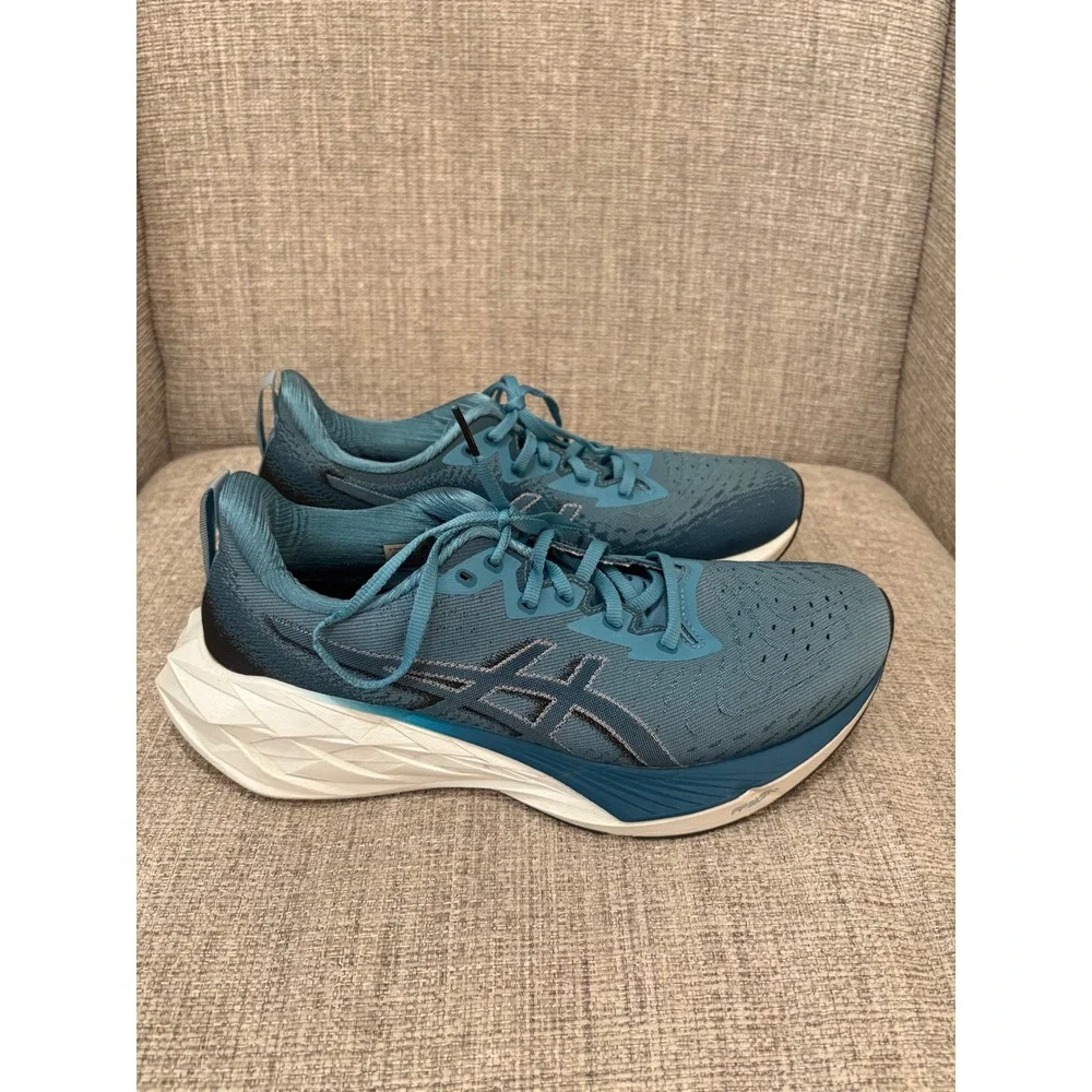 ASICS Novablast 4 Storm Blue Black Running Shoes 1011B693 Mens 8.5